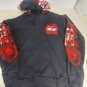 Fresh Laundry Graphic‎ Hoodie Black Pullover Cracked Design Streetwear Top Mens